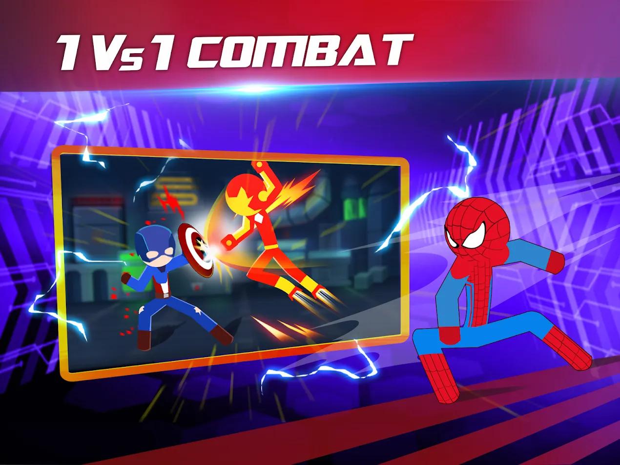 Бой героев Супер Stickman [мод: много денег] Screenshot 1