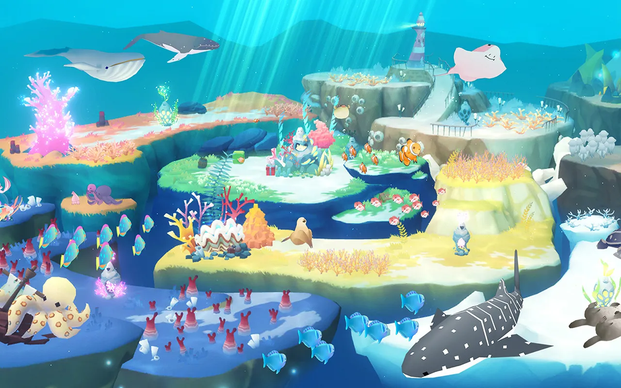 HELLO WHALE: IDLE AQUARIUM [мод: без рекламы] Screenshot 1