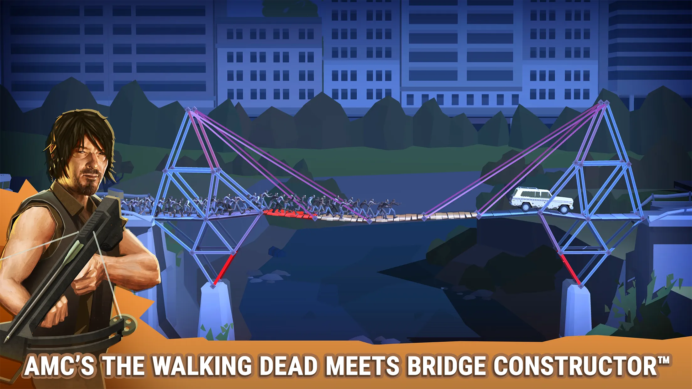 Bridge Constructor: The Walking Dead v1.4 APK Мод (Полная версия) Screenshot 1 Bridge Constructor: The Walking Dead v1.4 APK Мод (Полная версия) Screenshot 1