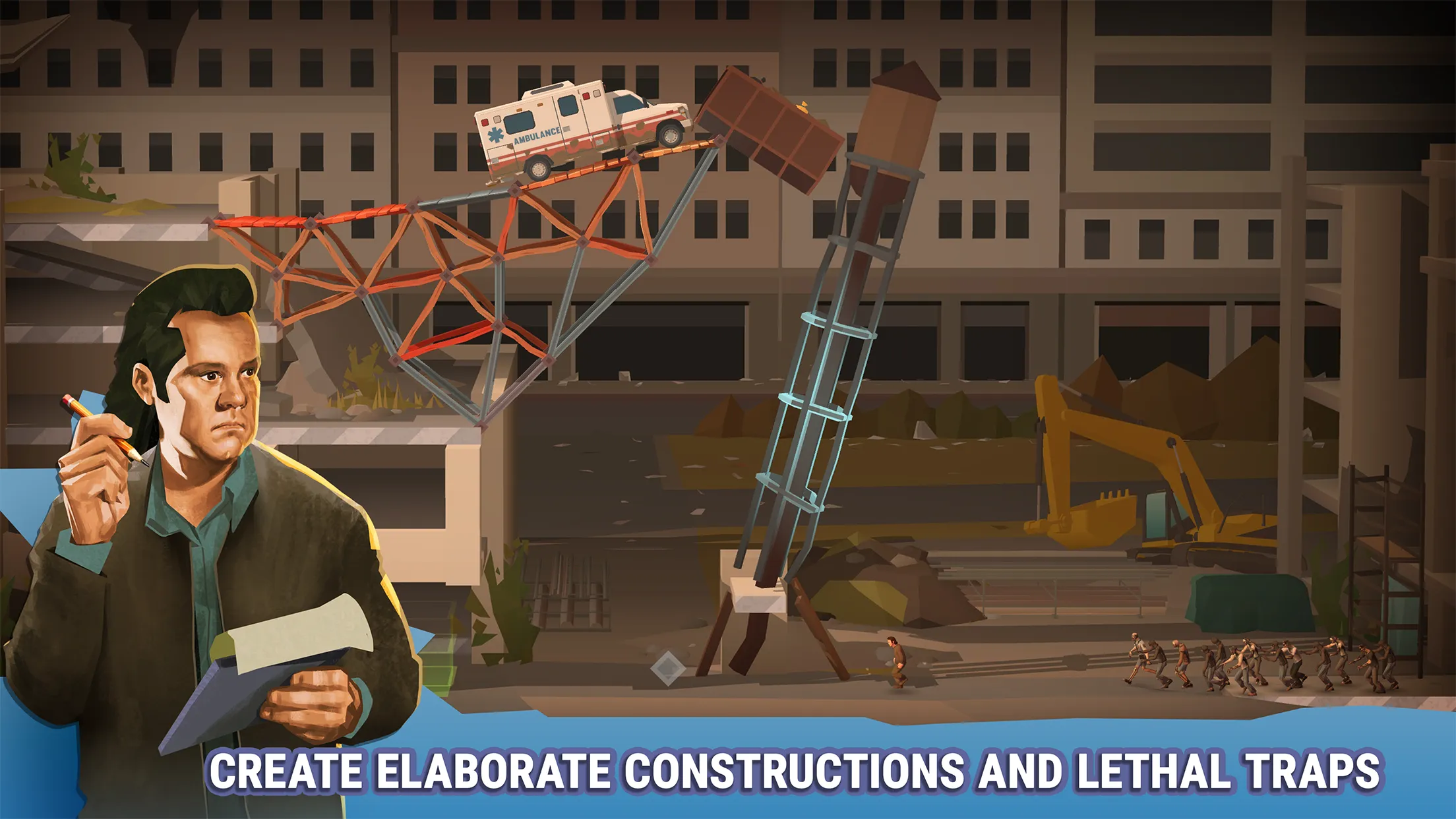 Bridge Constructor: The Walking Dead v1.4 APK Мод (Полная версия) Screenshot 3 Bridge Constructor: The Walking Dead v1.4 APK Мод (Полная версия) Screenshot 3