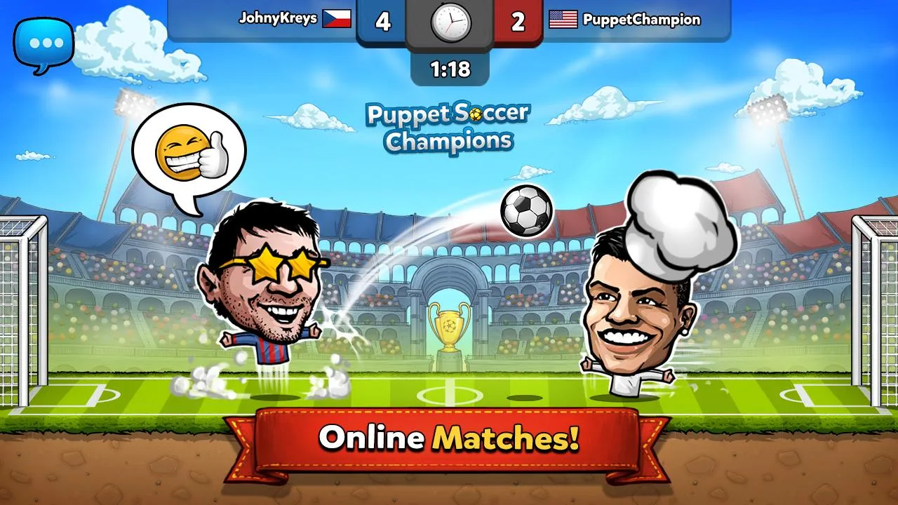 Puppet Soccer: Champs League [мод: много денег] Screenshot 2