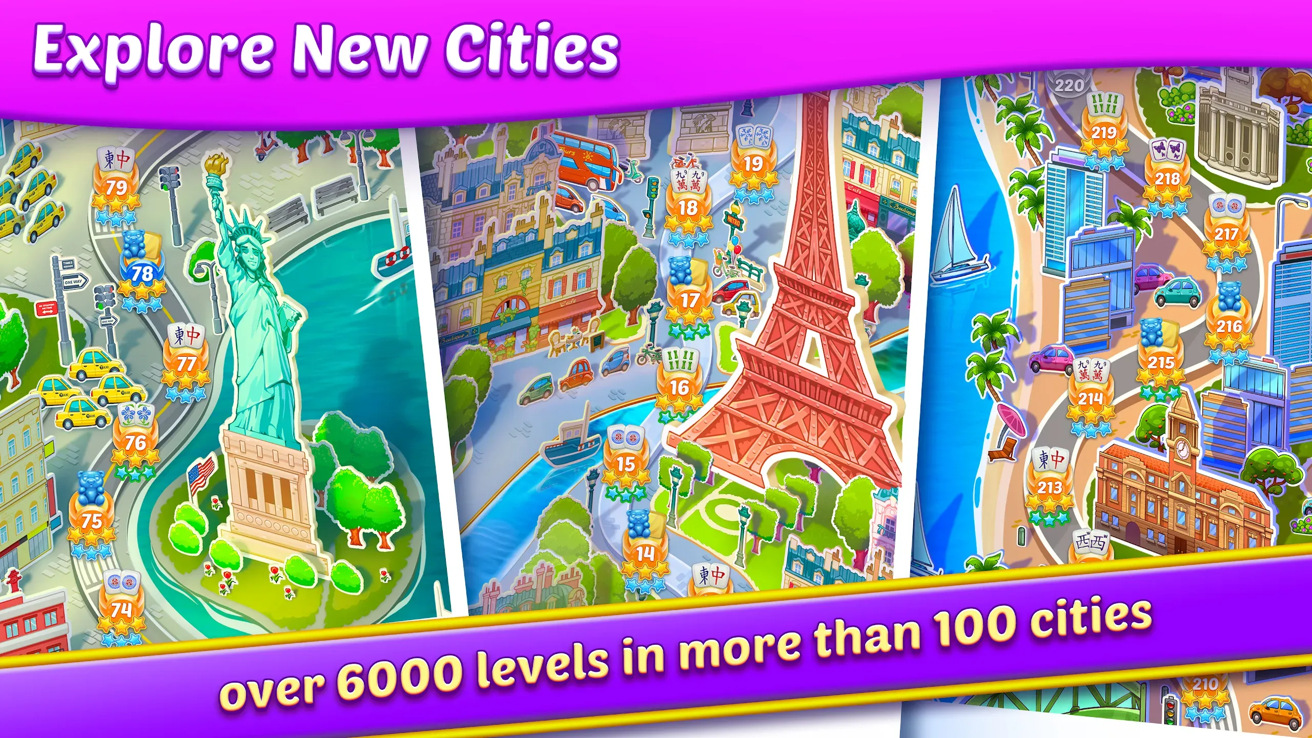 Mahjong City Tours: Tile Match v65.5.0 APK Мод (Много монет) Screenshot 3