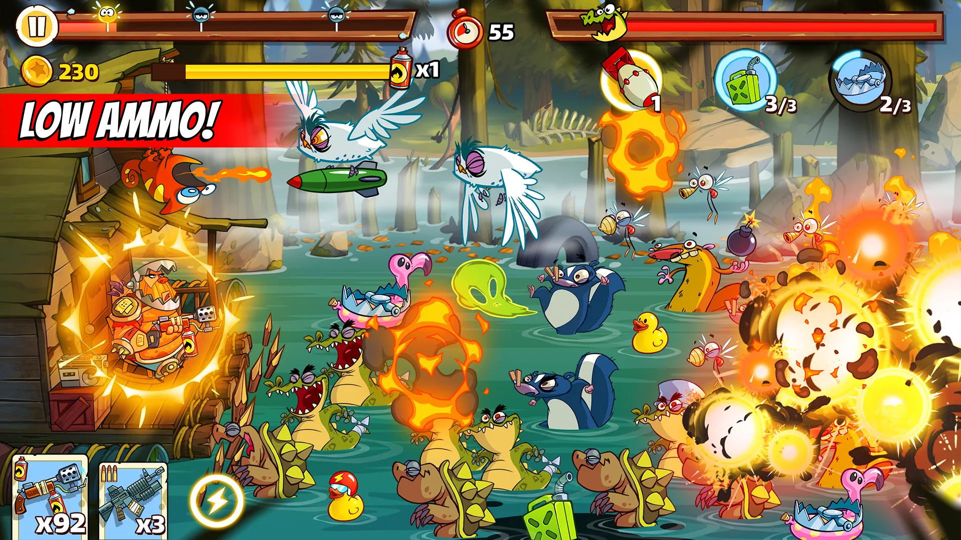 Swamp Attack 2 v1.2.0 APK Мод (Много денег) Screenshot 1