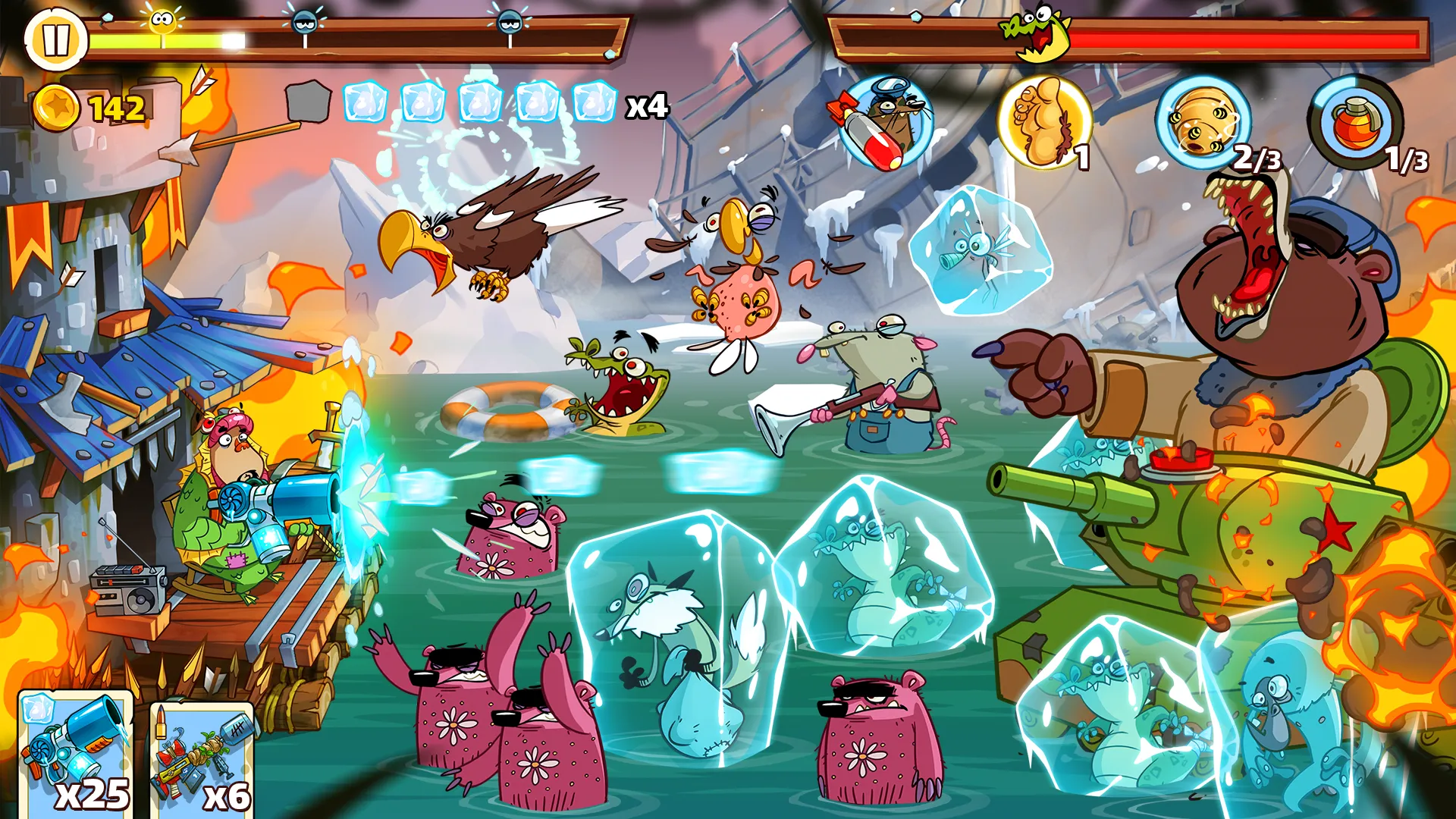Swamp Attack 2 v1.2.0 APK Мод (Много денег) Screenshot 2