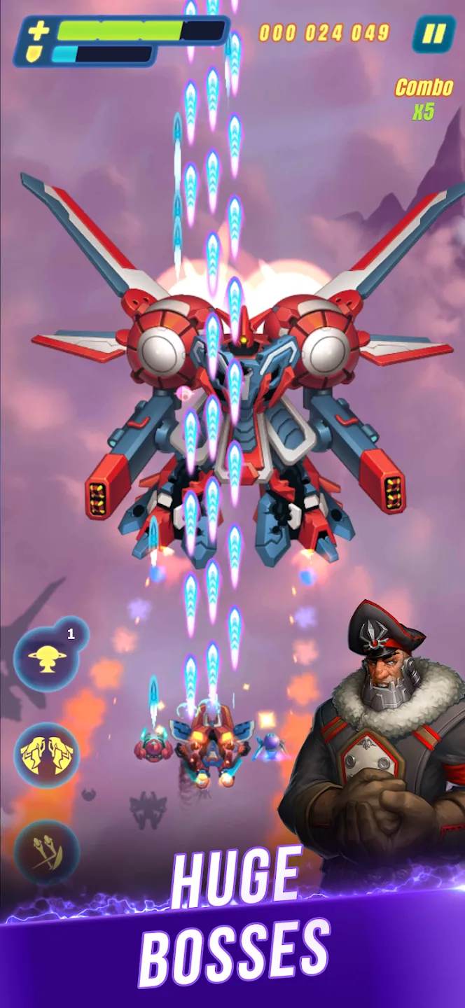 HAWK: Cамолеты стрелялки v42.4.31686 APK Мод (Меню, Режим бога) Screenshot 1