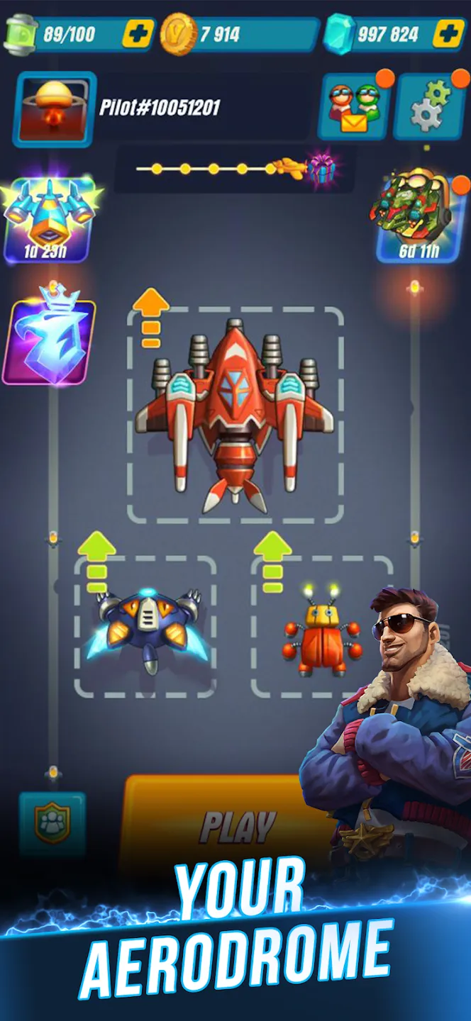 HAWK: Cамолеты стрелялки v42.4.31686 APK Мод (Меню, Режим бога) Screenshot 2