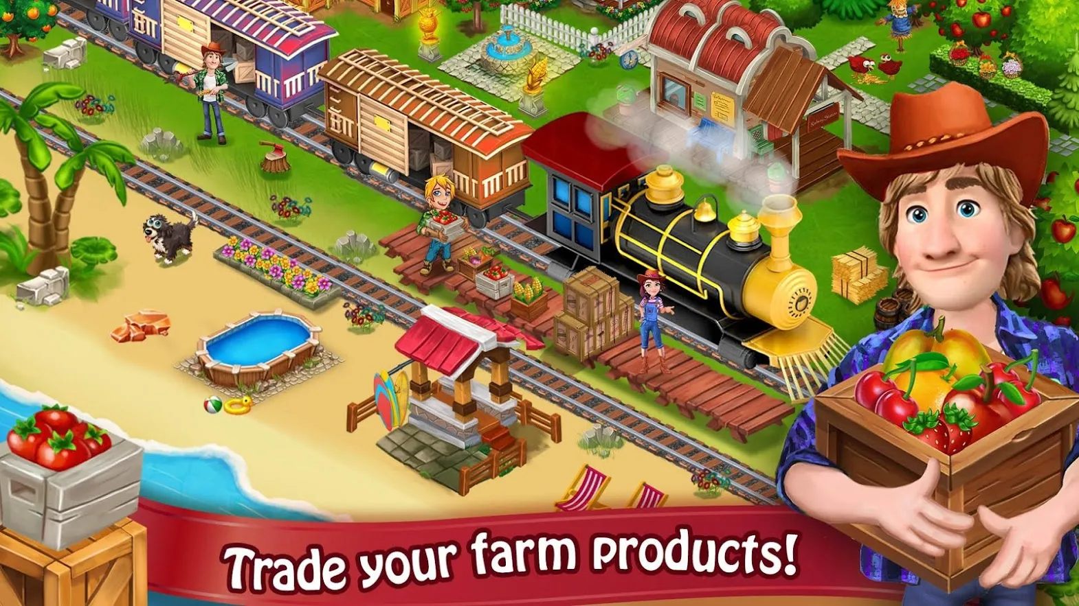 Farm Day Village фермер: Offline игры [мод: много денег] Screenshot 4
