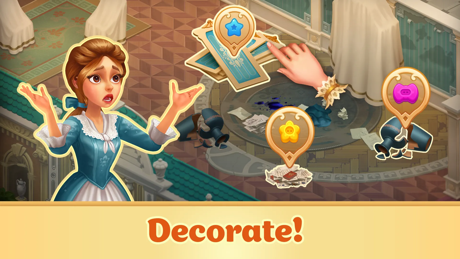 Storyngton Hall: Дом три в ряд v139.2.0 APK Мод (Меню, Много звёзд) Screenshot 4
