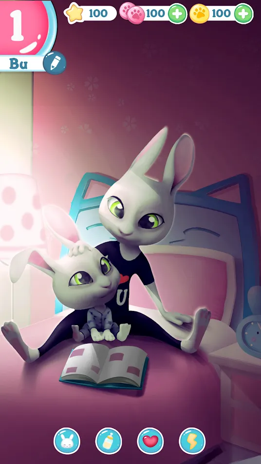 Bu Кролик Игра питомцы уход [мод: много денег] Screenshot 4
