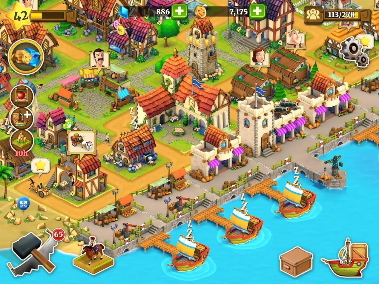 Town Village Ферма Строить [мод: много денег] Screenshot 5