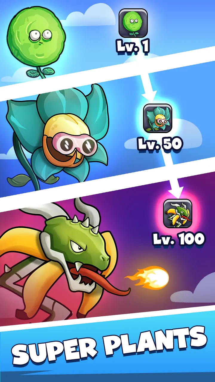 Merge Plants - игра зомби v1.13.47 APK Мод (Меню, Много алмазов) Screenshot 2