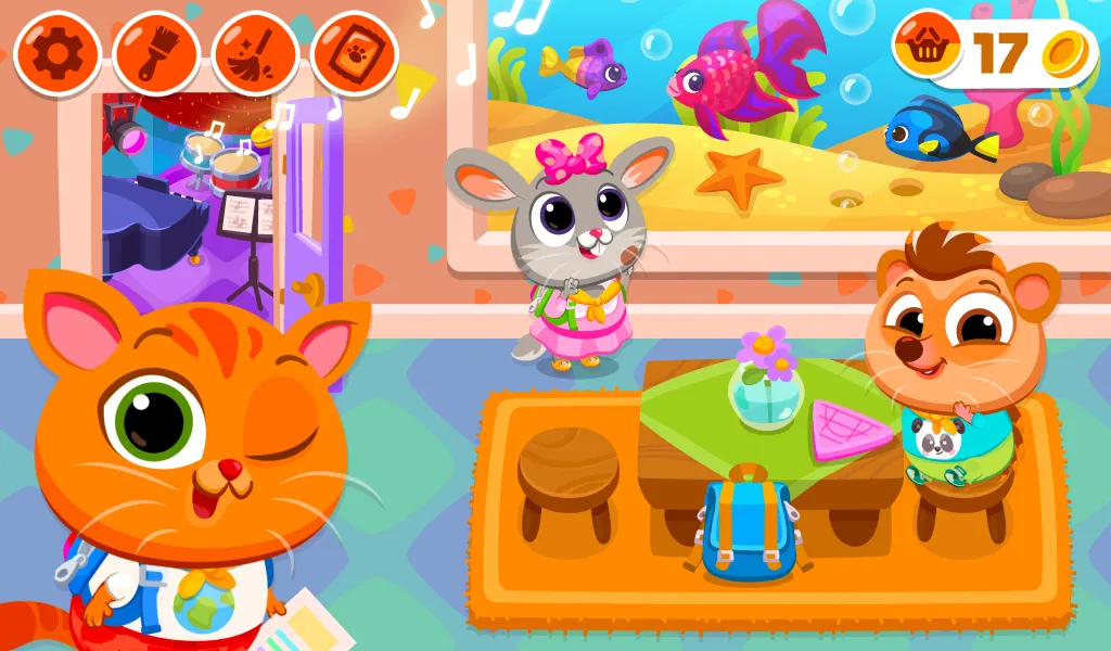 Bubbu School (котик бубу) [мод: много денег] Screenshot 3