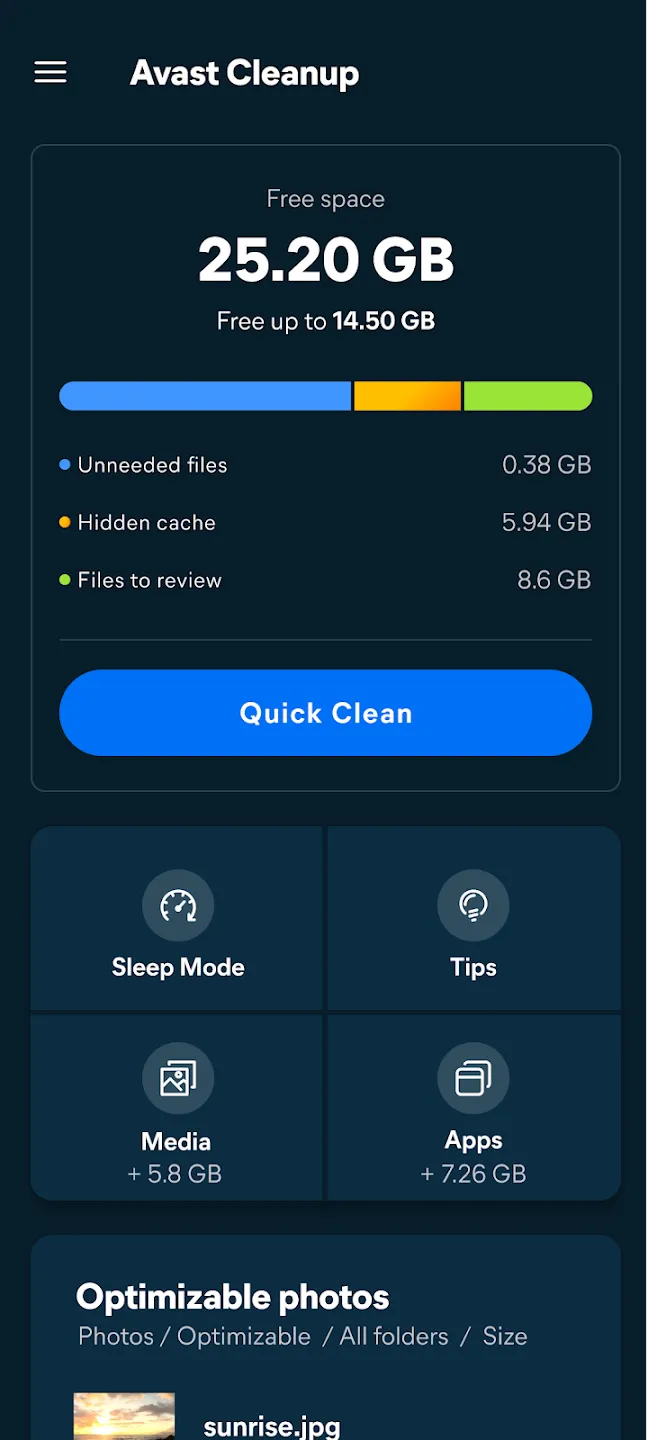 Avast Cleanup v26.06.0 APK Мод (Всё открыто, Premium) Screenshot 1