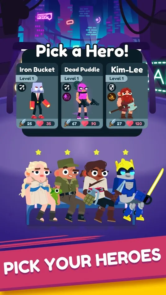 Heroes Battle: Auto-battler RPG [мод: большая скорость атаки] Screenshot 1