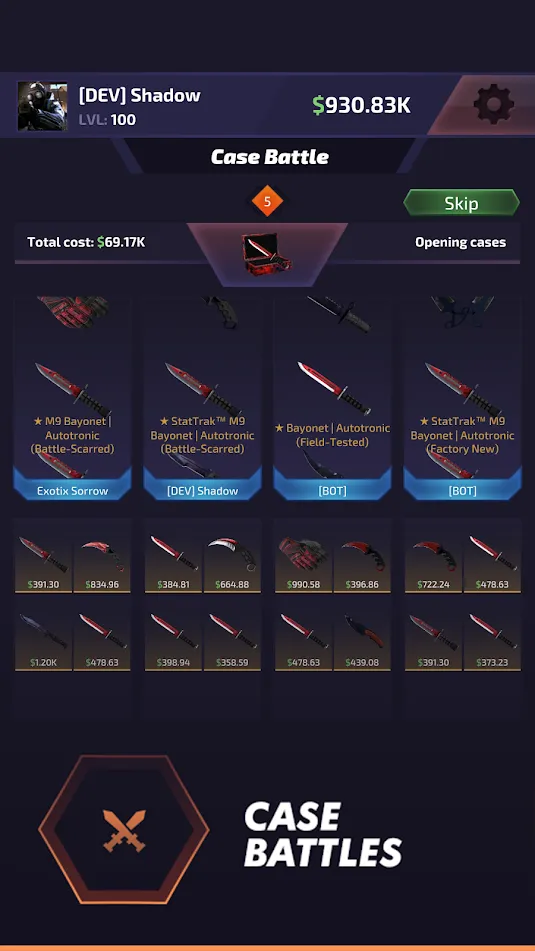 Case Battle: Skins Simulator – Idle Clicker Games [мод: бесплатные покупки] Screenshot 5