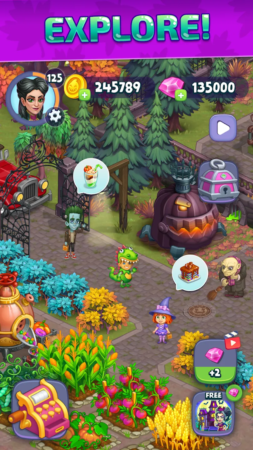 Halloween Farm: Семейная Ферма v2.50 APK Мод (Много денег) Screenshot 1