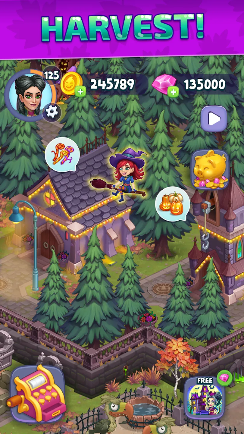Halloween Farm: Семейная Ферма v2.50 APK Мод (Много денег) Screenshot 3