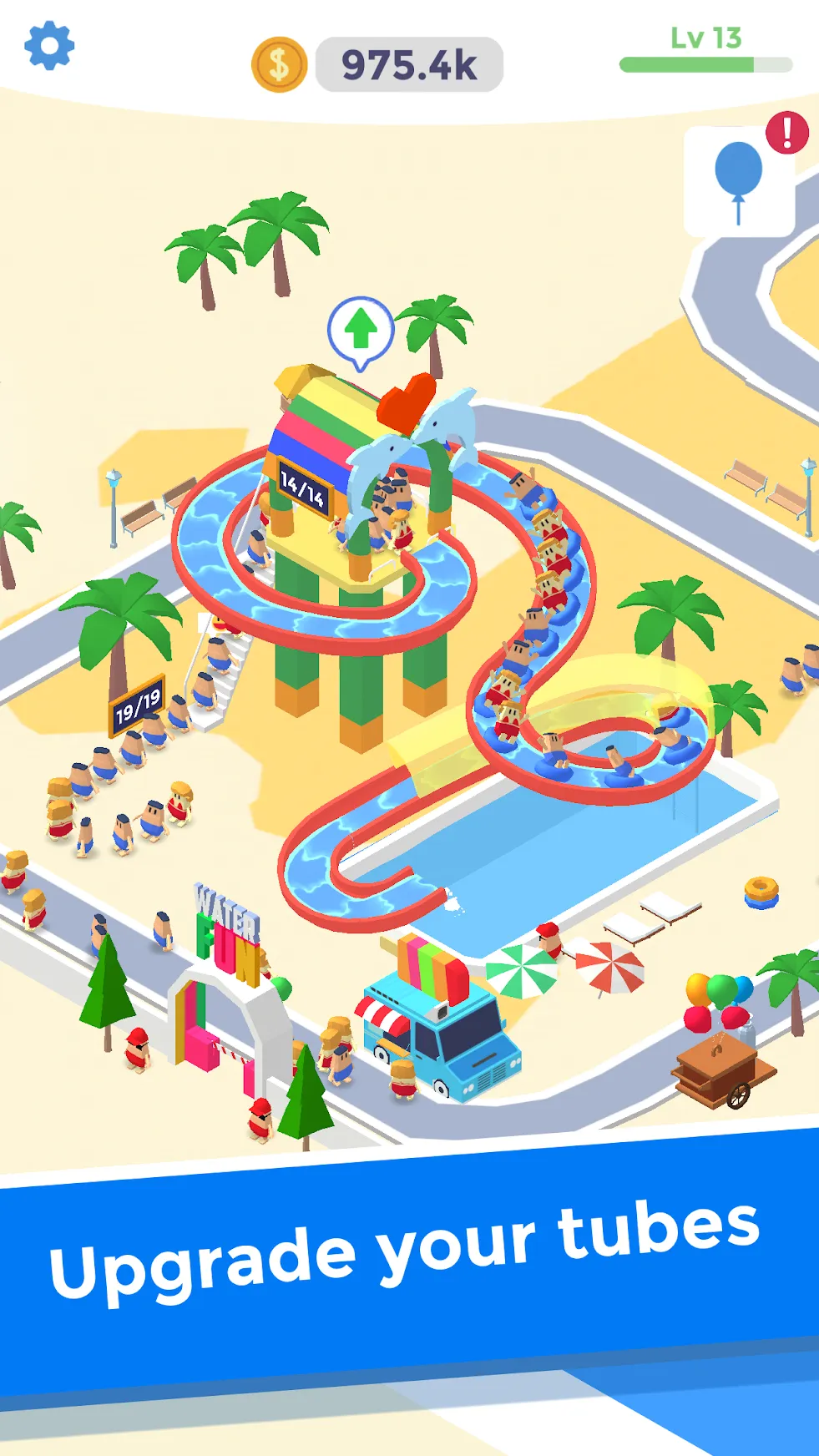 Idle Aqua Park [мод: много денег] Screenshot 2