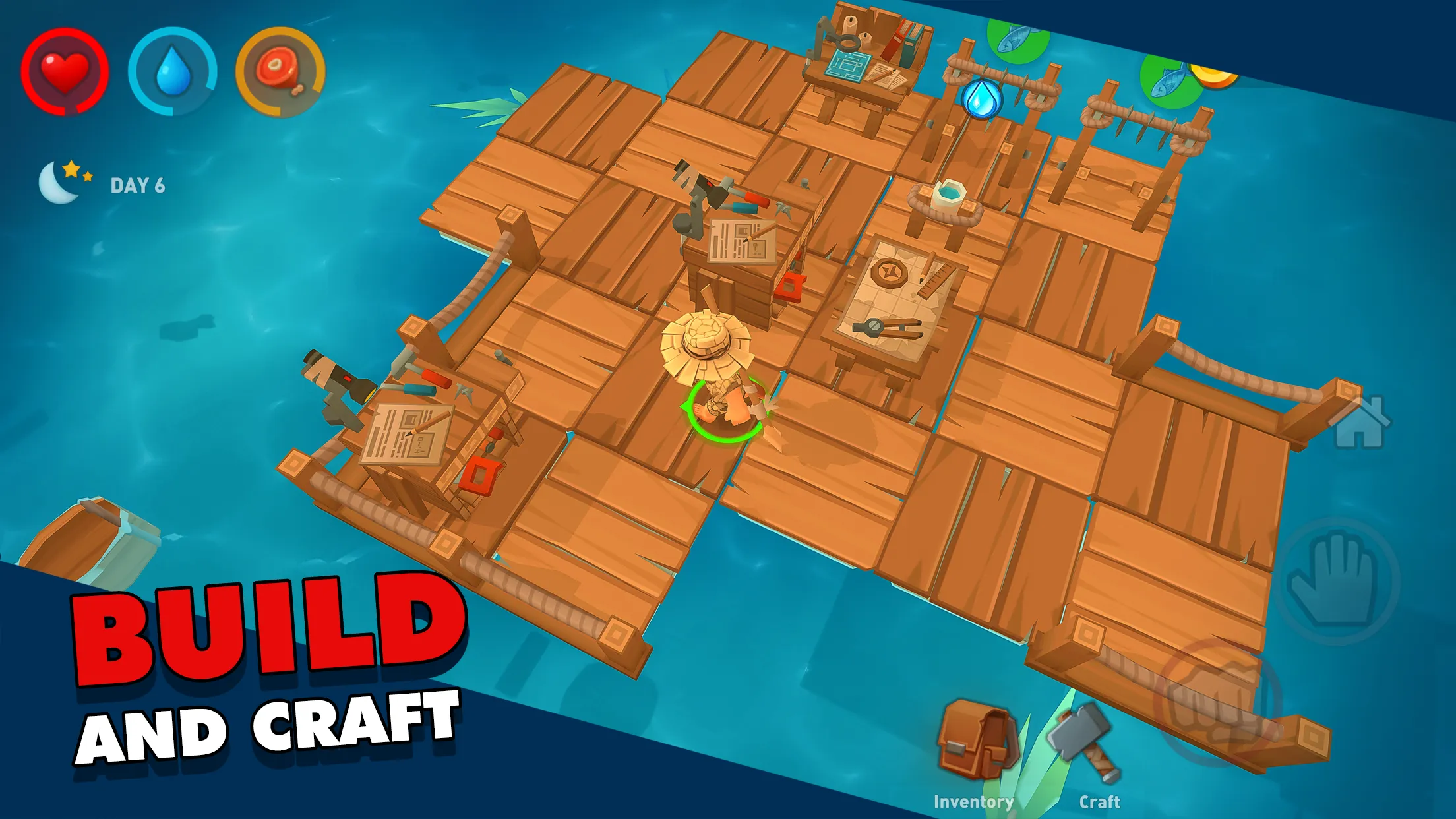 Epic Raft: Fighting Zombie Shark Survival [мод: много денег] Screenshot 2