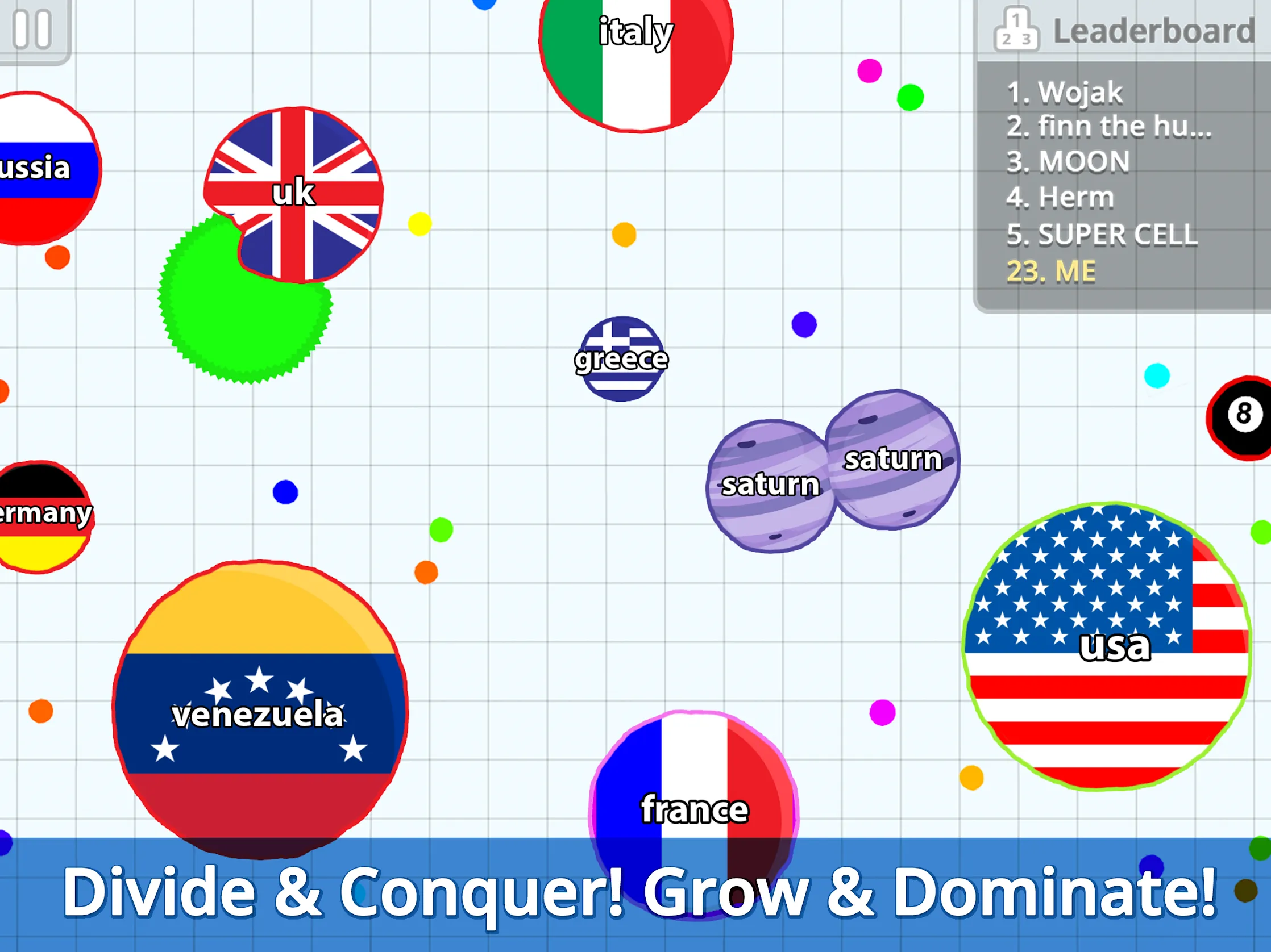agar.io [мод: уменьшен зум] Screenshot 2