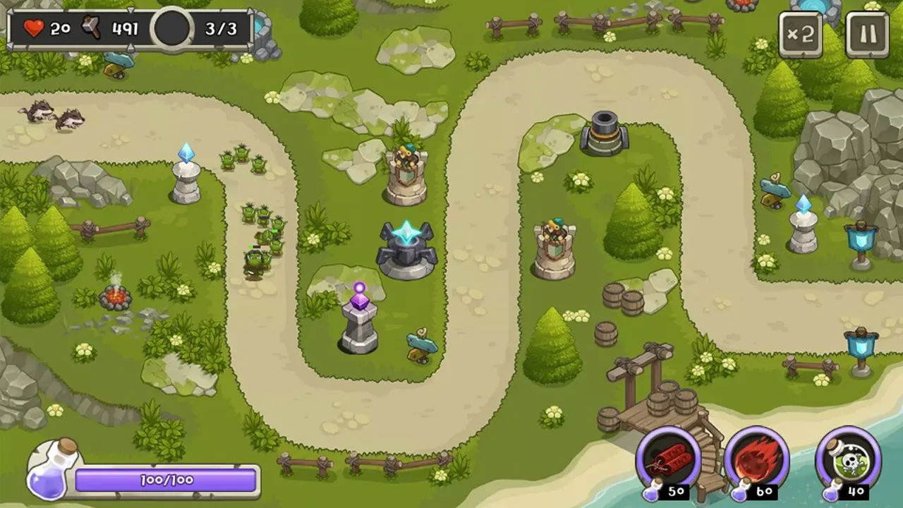 Башня обороны король [мод: много денег] Screenshot 2