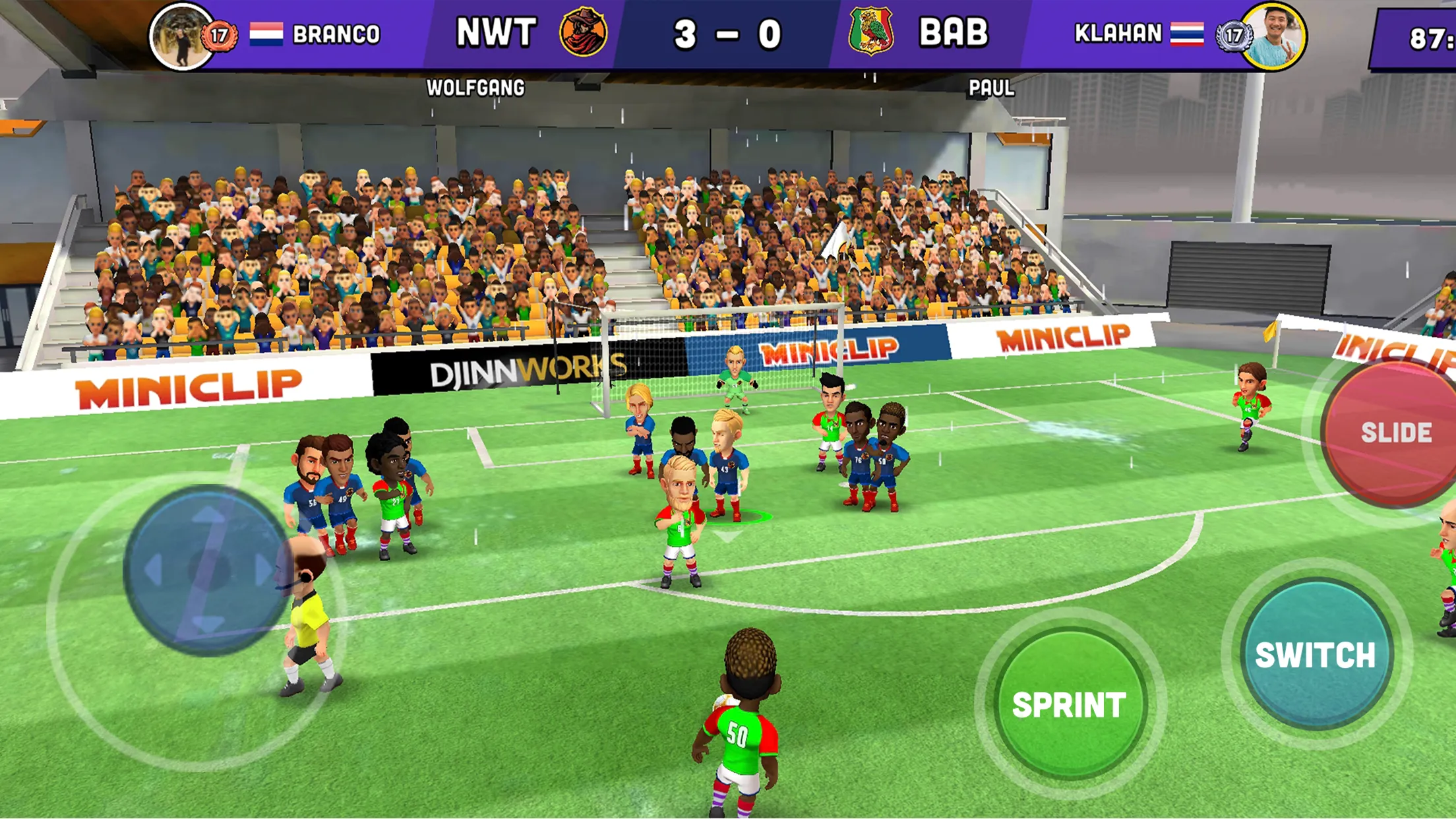 Mini Football v4.8.0 APK Мод (Меню, Тупой враг, Скорость) Screenshot 2