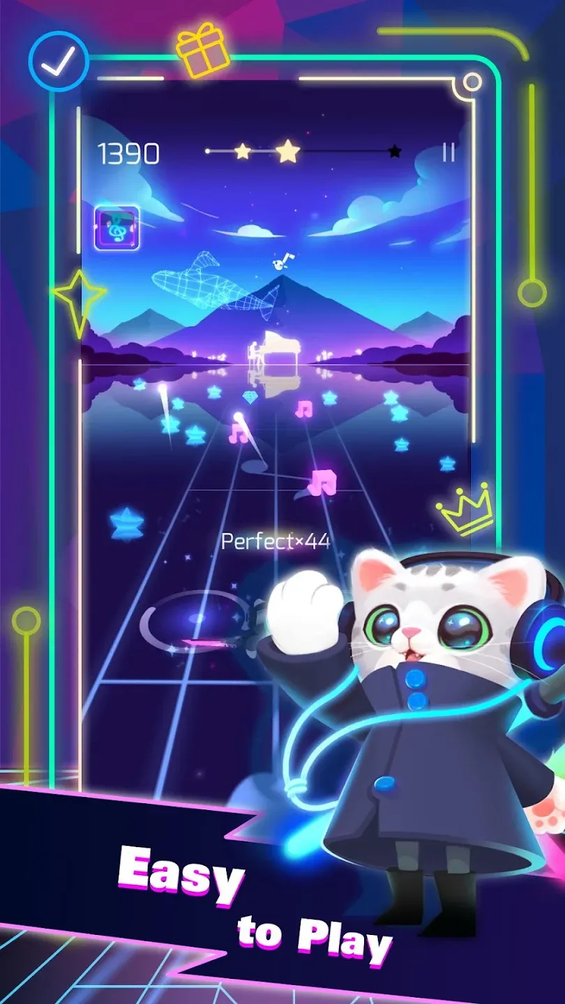 Sonic Cat - Сократите удары! v1.9.0 APK Мод (Много бриллиантов) Screenshot 2