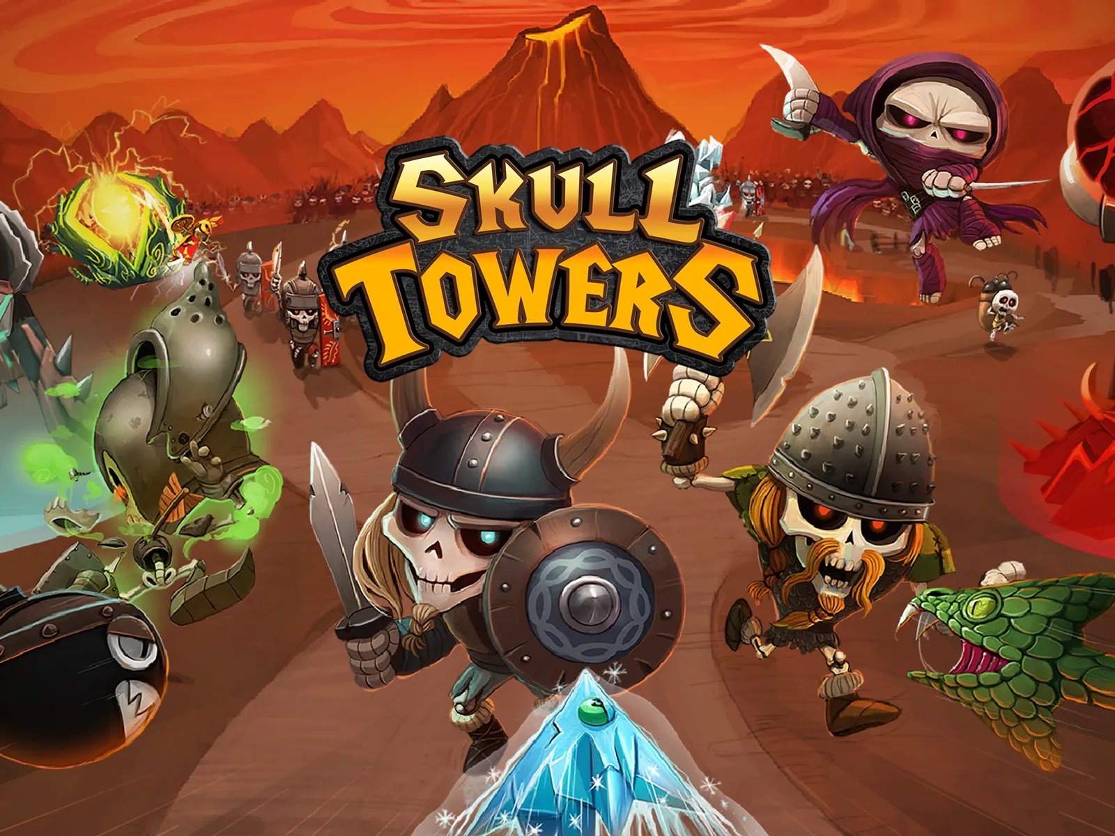 Skull Towers – защита башни игры без интернета [мод: много денег] Screenshot 1