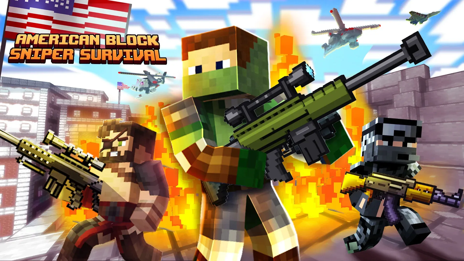 American Block Sniper Survival v1.147 APK Мод (Режим бога) Screenshot 2 American Block Sniper Survival v1.147 APK Мод (Режим бога) Screenshot 2