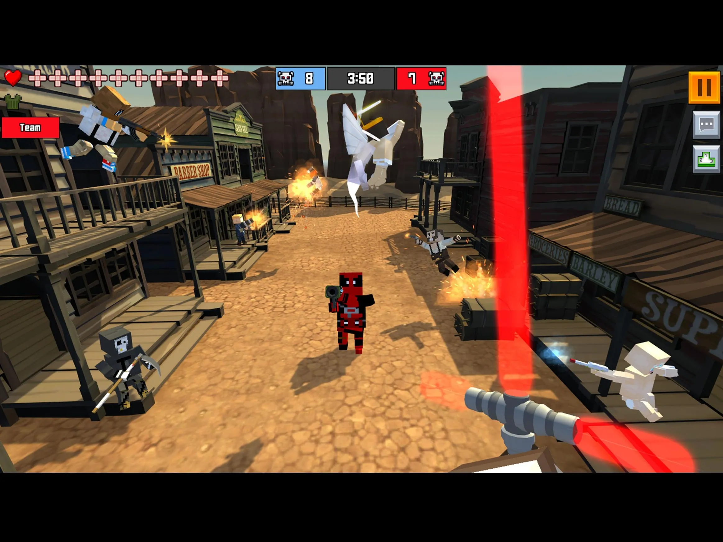 Pixel Fury: 3D Мультиплеер [мод: режим бога] Screenshot 4