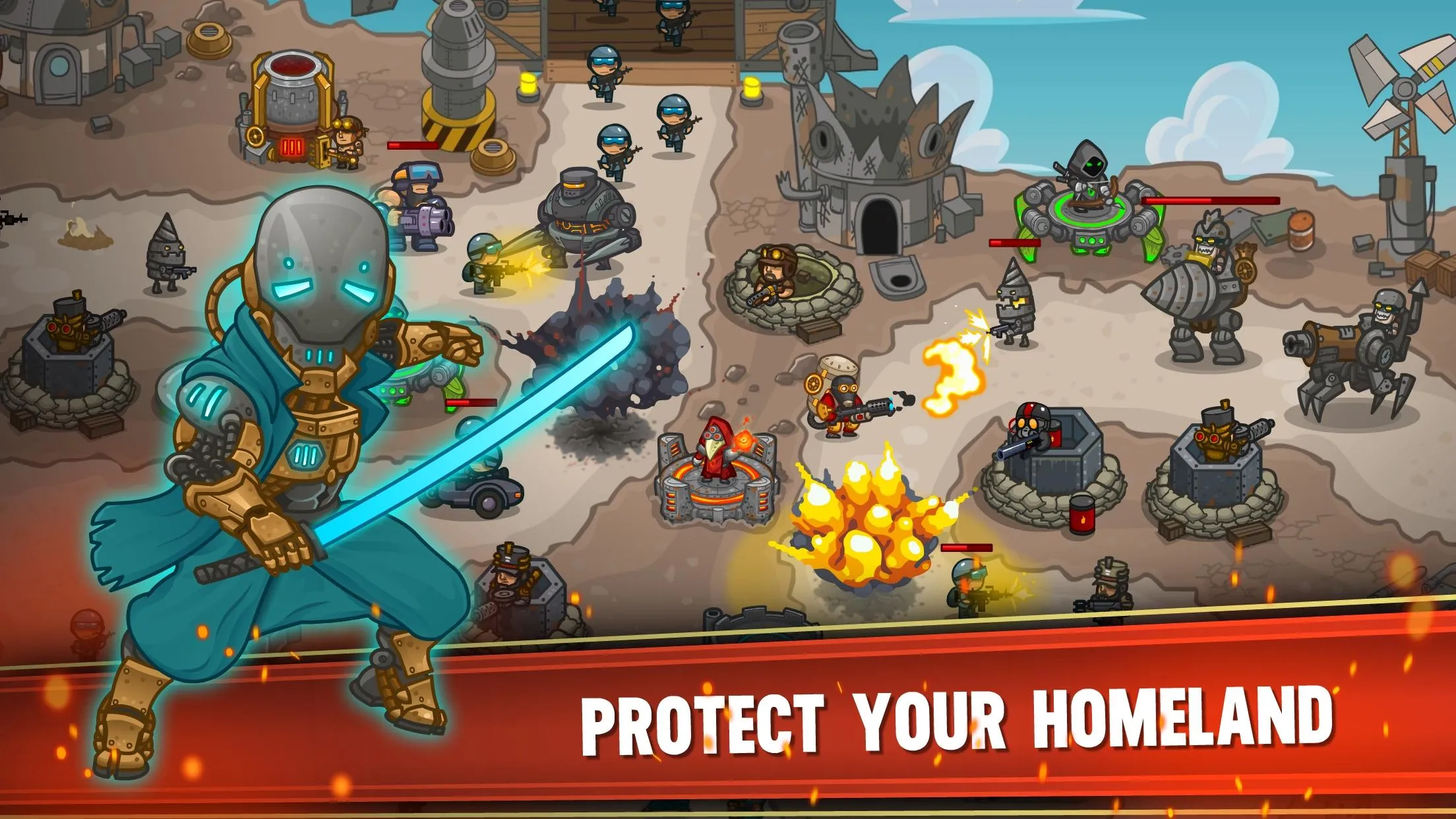 Steampunk Defense: Tower Defense [мод: много денег] Screenshot 1