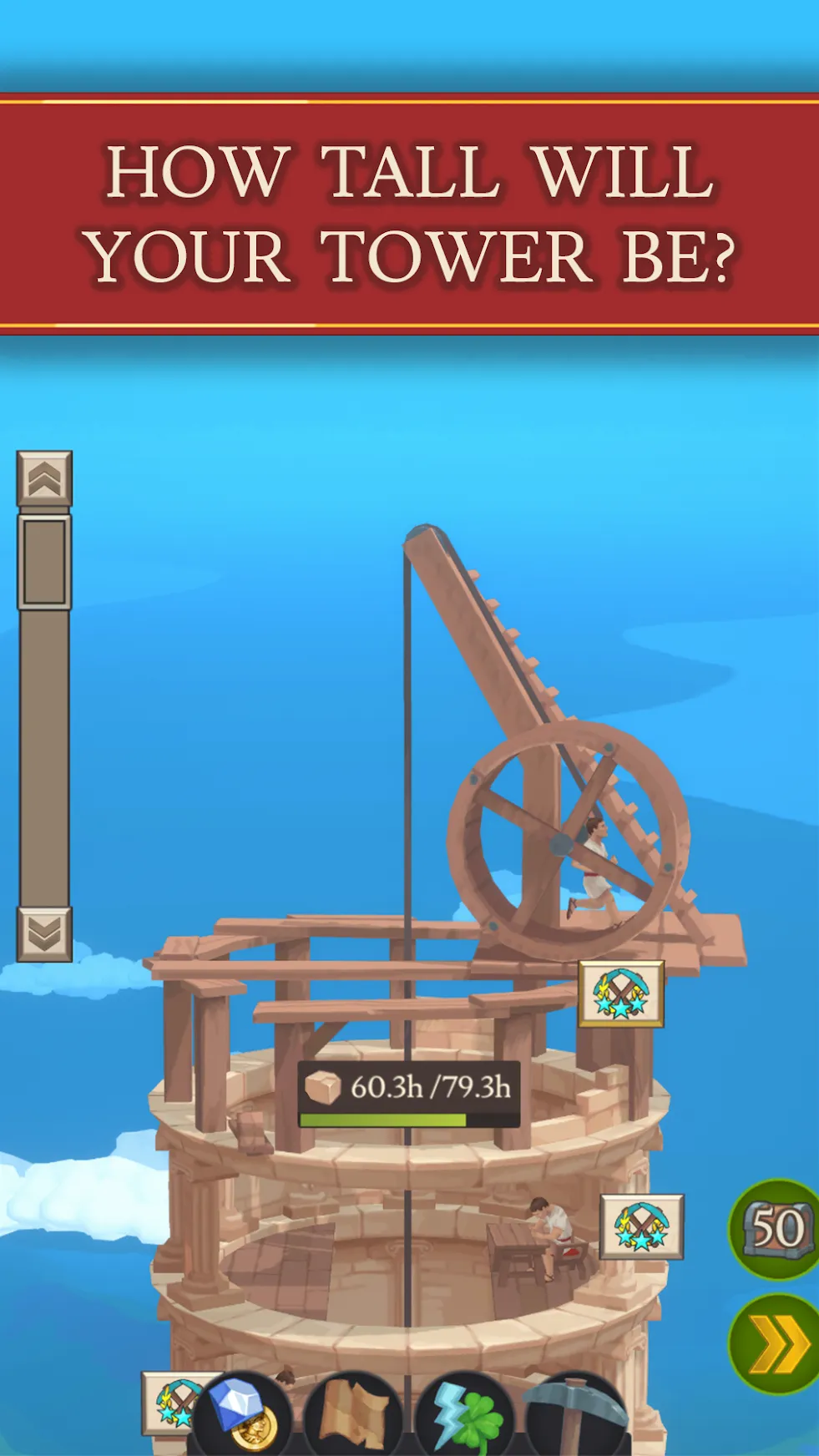 Idle Tower Miner – Добывай и строй [мод: бесплатные покупки] Screenshot 2