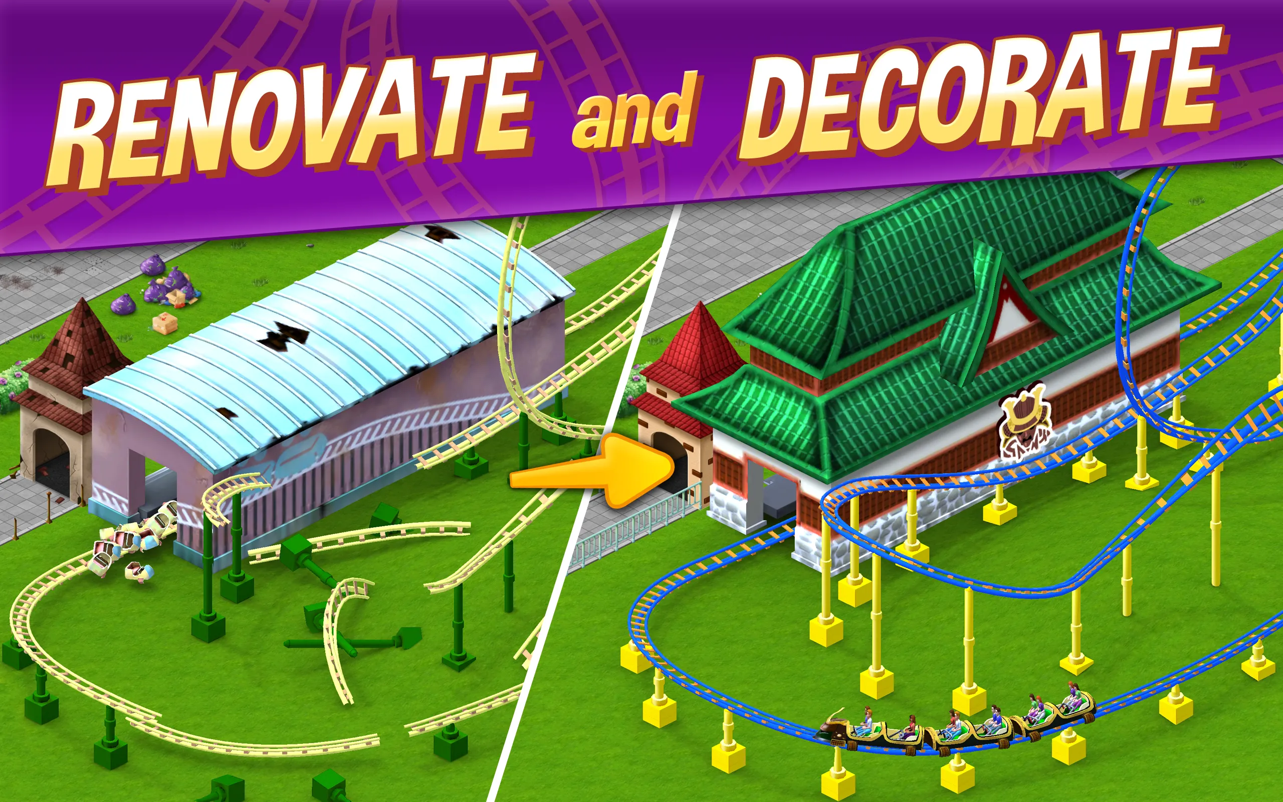 RollerCoaster Tycoon® Puzzle [мод: много денег] Screenshot 1