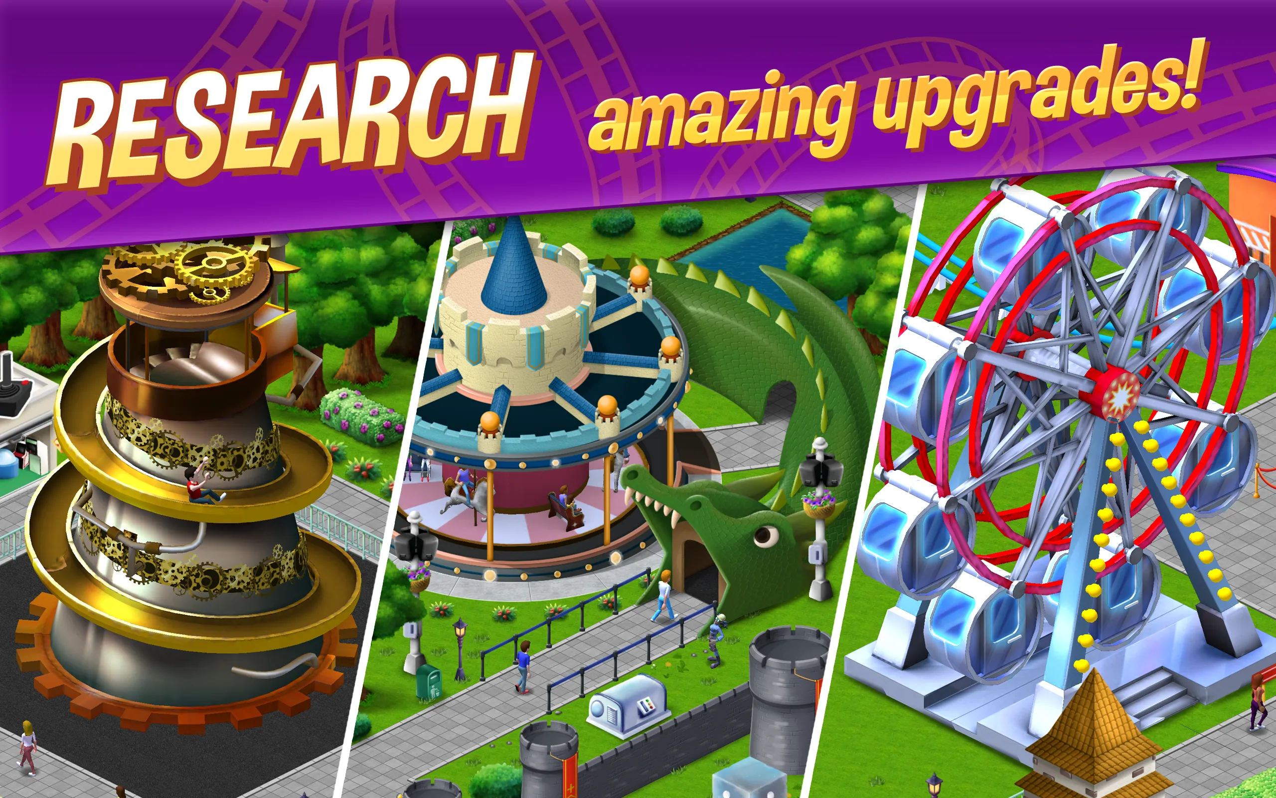 RollerCoaster Tycoon® Puzzle [мод: много денег] Screenshot 2