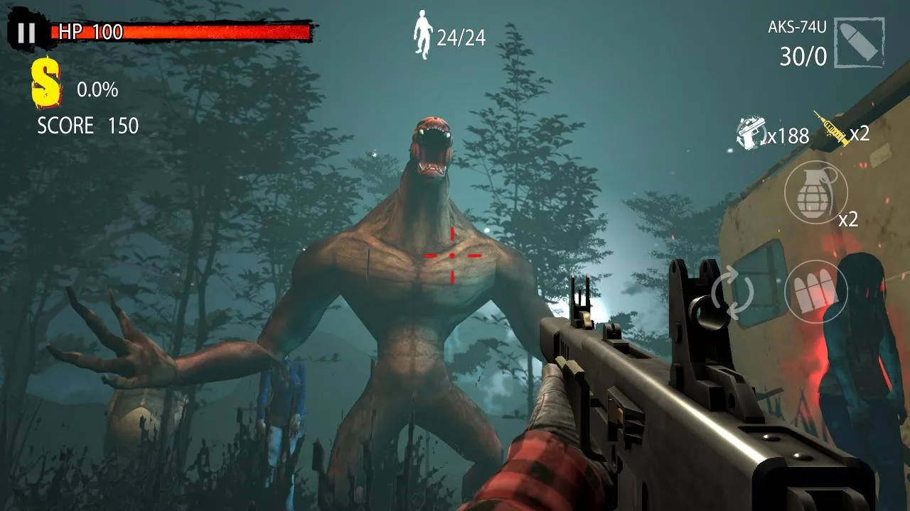 Zombie Hunter D-Day : 1Mil + [мод: режим бога] Screenshot 1