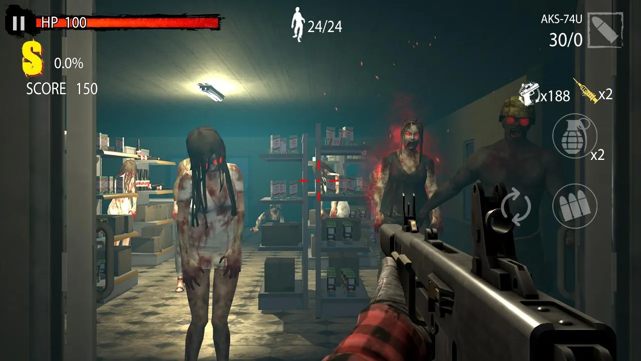Zombie Hunter D-Day : 1Mil + [мод: режим бога] Screenshot 2