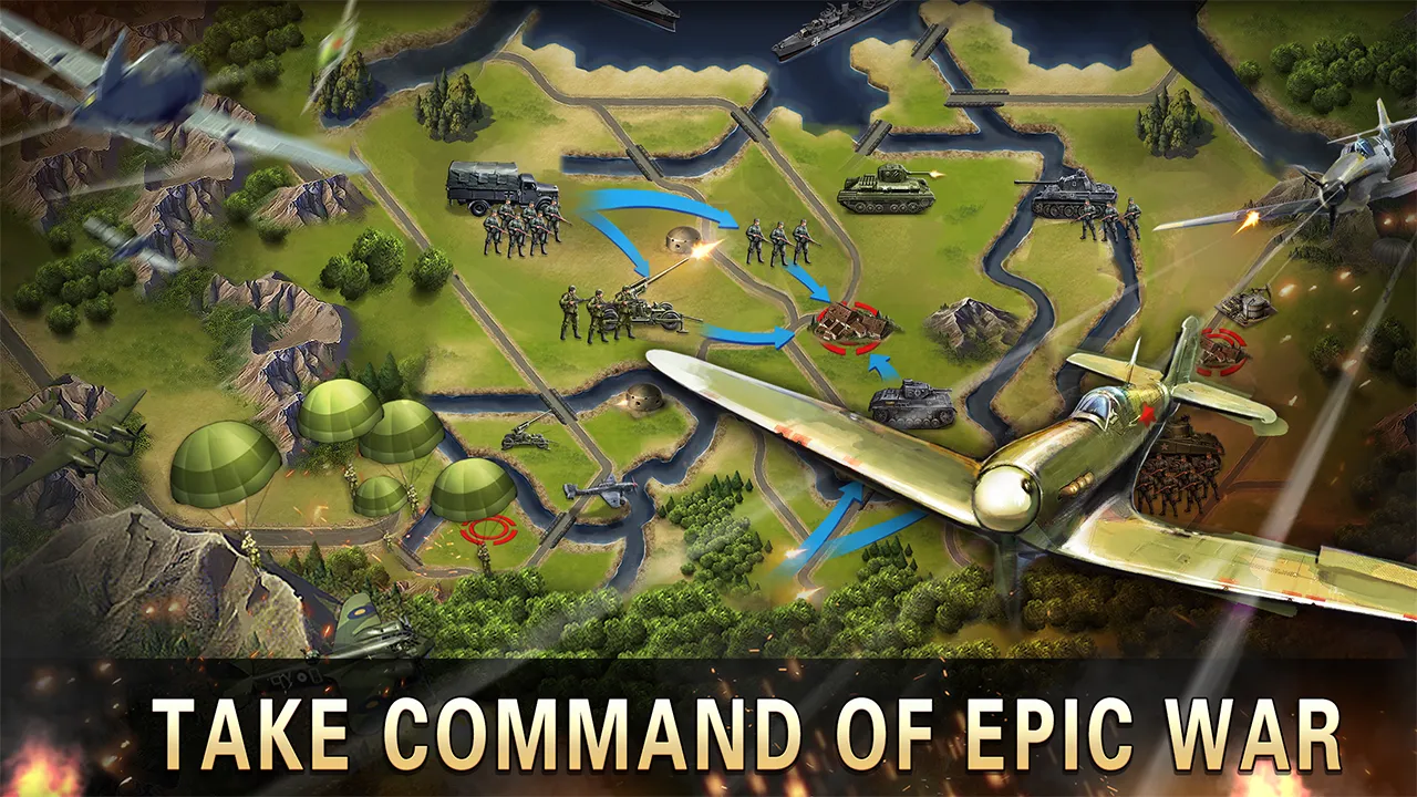 World War 2: Военная стратегия v3.1.3 APK Мод (Много денег) Screenshot 5