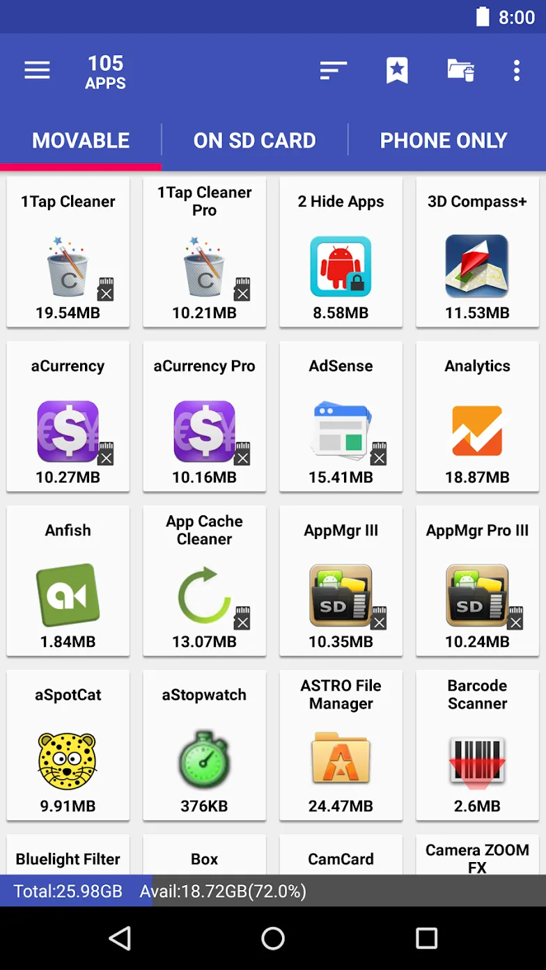 AppMgr Pro III (App 2 SD) [мод: полная версия] Screenshot 1