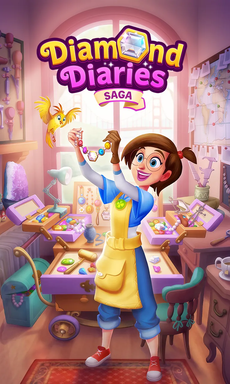 Diamond Diaries Saga [мод: много жизней] Screenshot 1