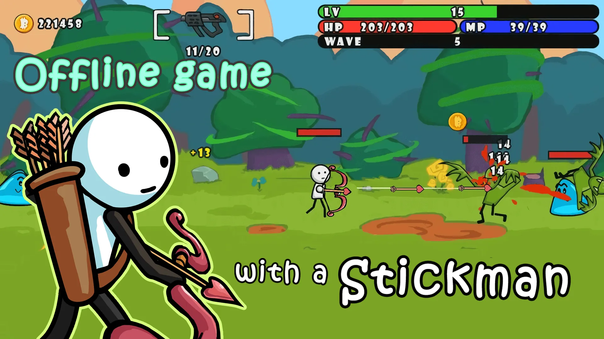 One Gun: Stickman v118 APK Мод (Много денег) Screenshot 2