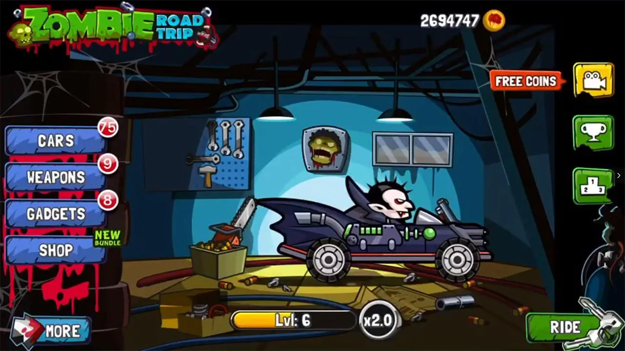 Zombie Road Trip [мод: много денег] Screenshot 1