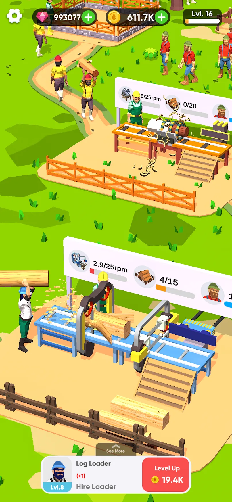 Idle Lumber Mill [мод: бесплатные покупки] Screenshot 4