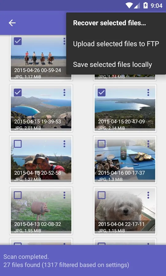 DiskDigger photo recovery Screenshot 3