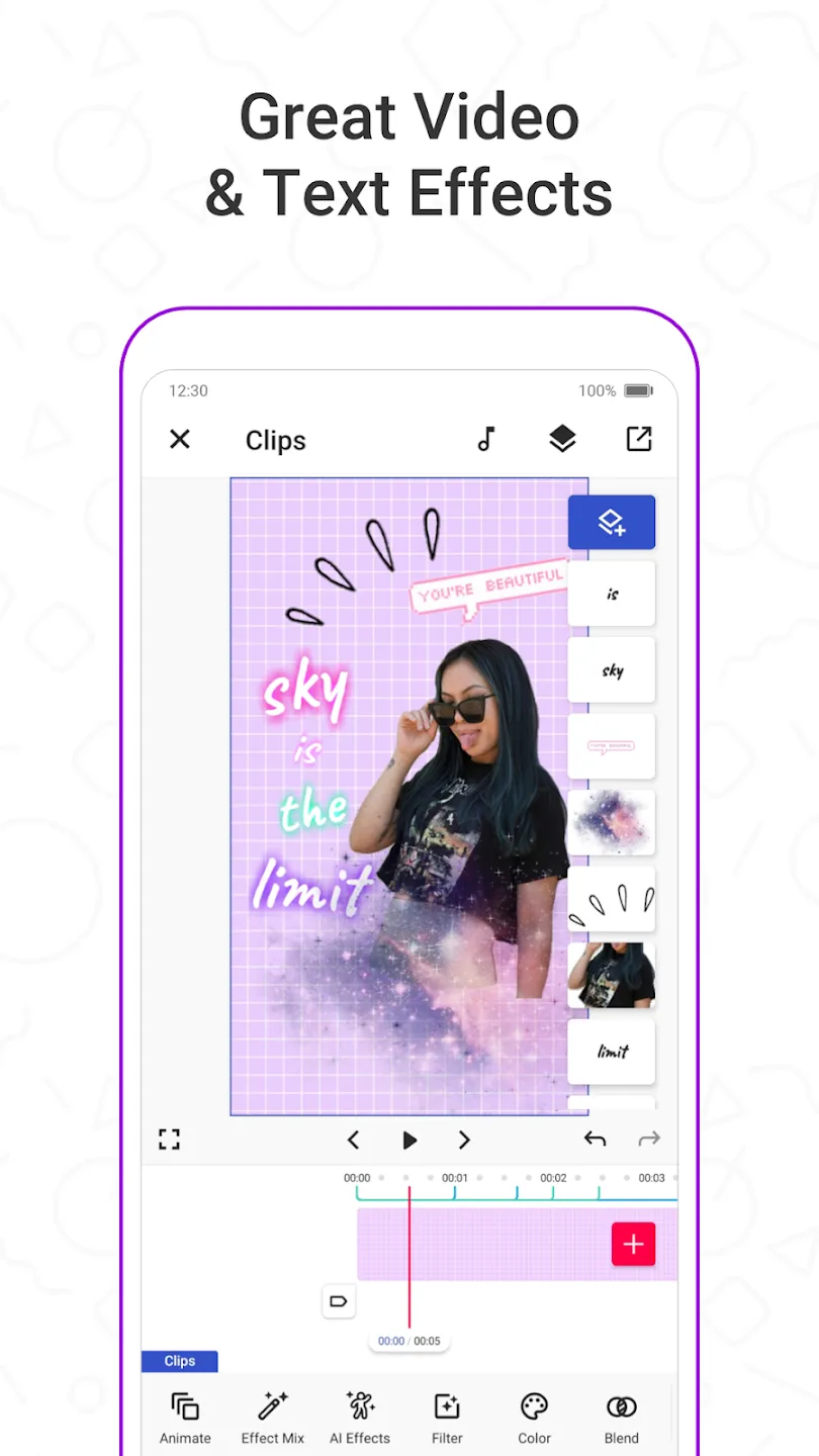 Funimate редактор видео v14.0.9 APK Мод (Всё открыто, Pro разблокирован) Screenshot 3