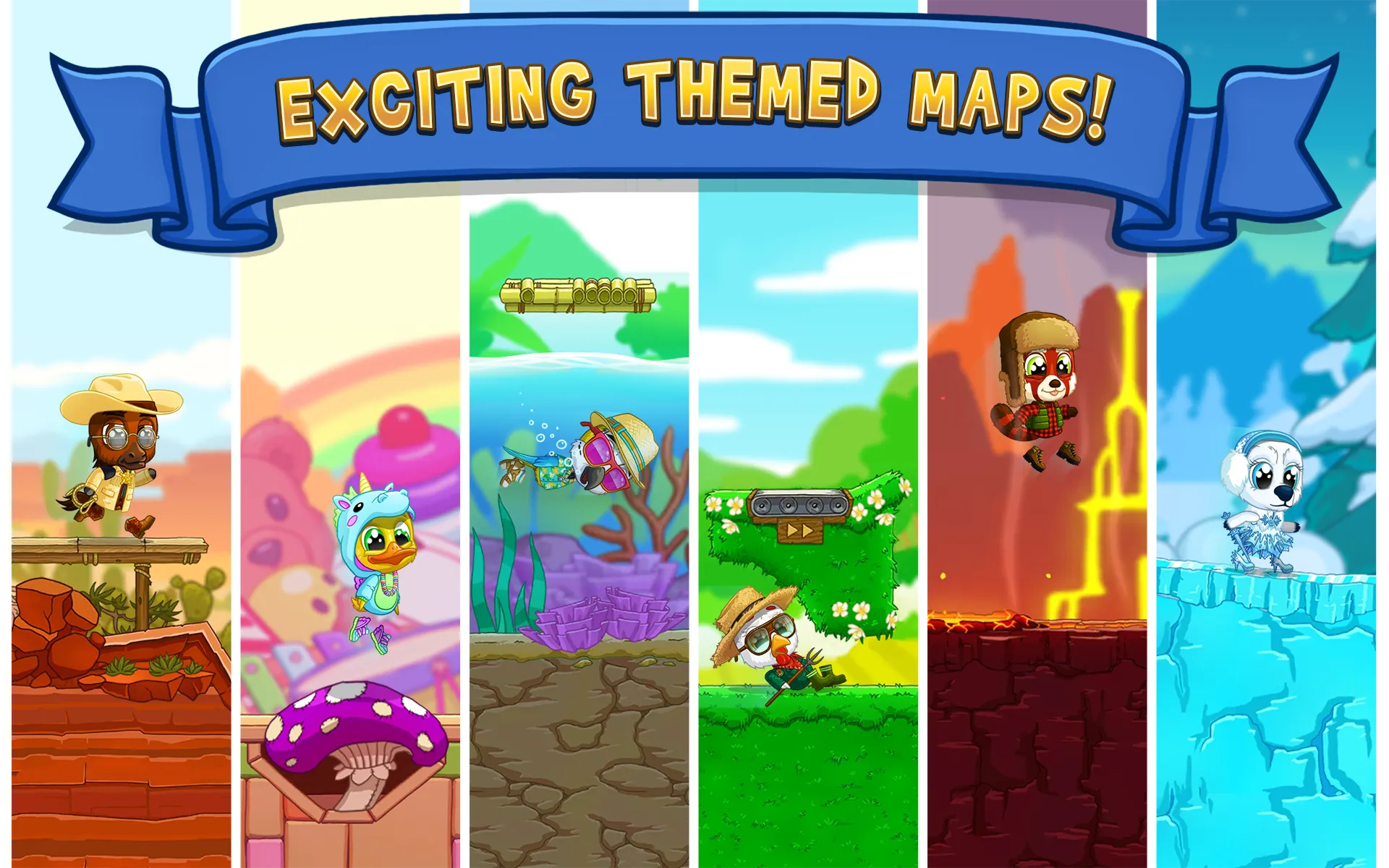 Fun Run 3 - гонки мультиплеер [мод: меню] Screenshot 3