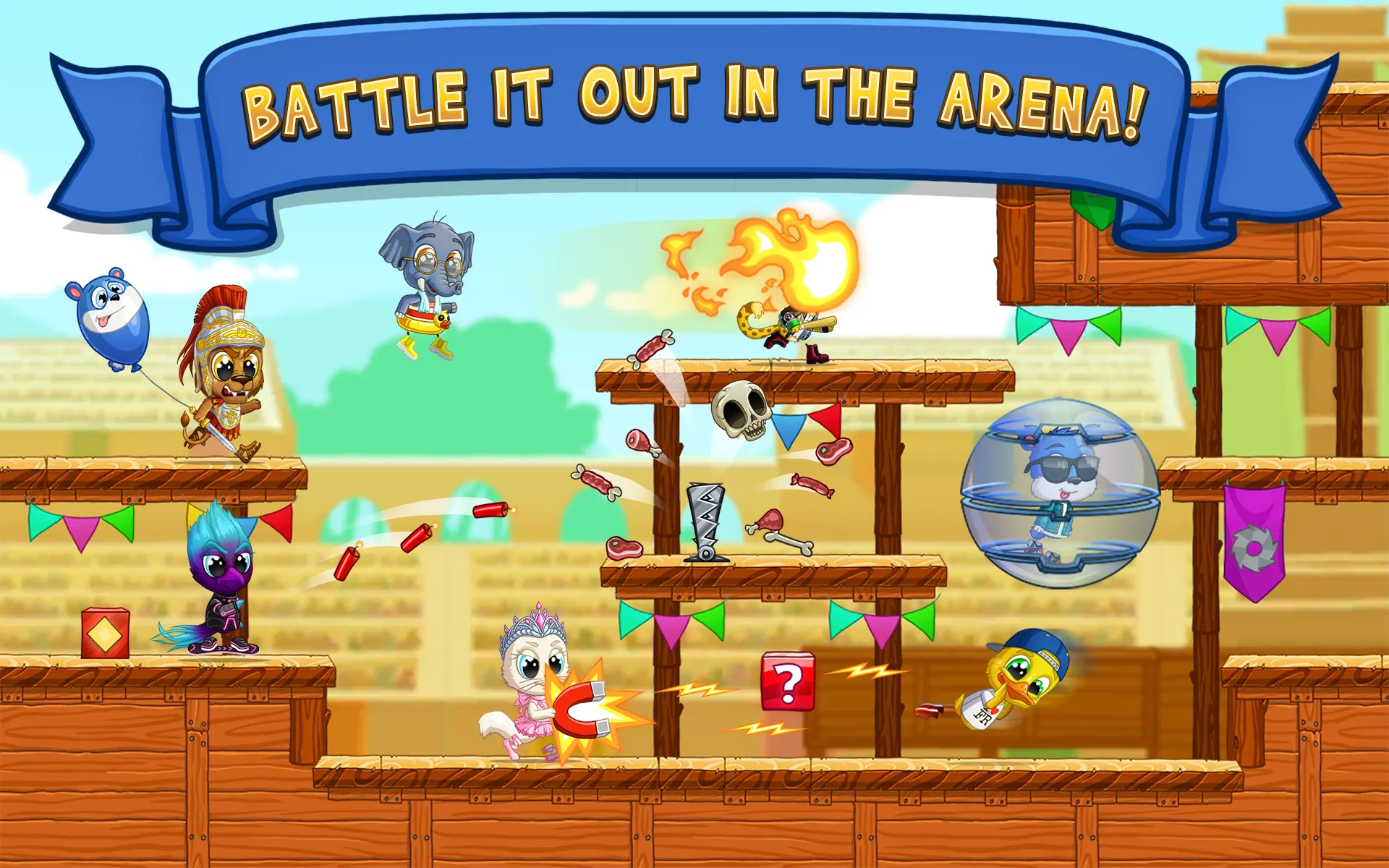 Fun Run 3 - гонки мультиплеер [мод: меню] Screenshot 5