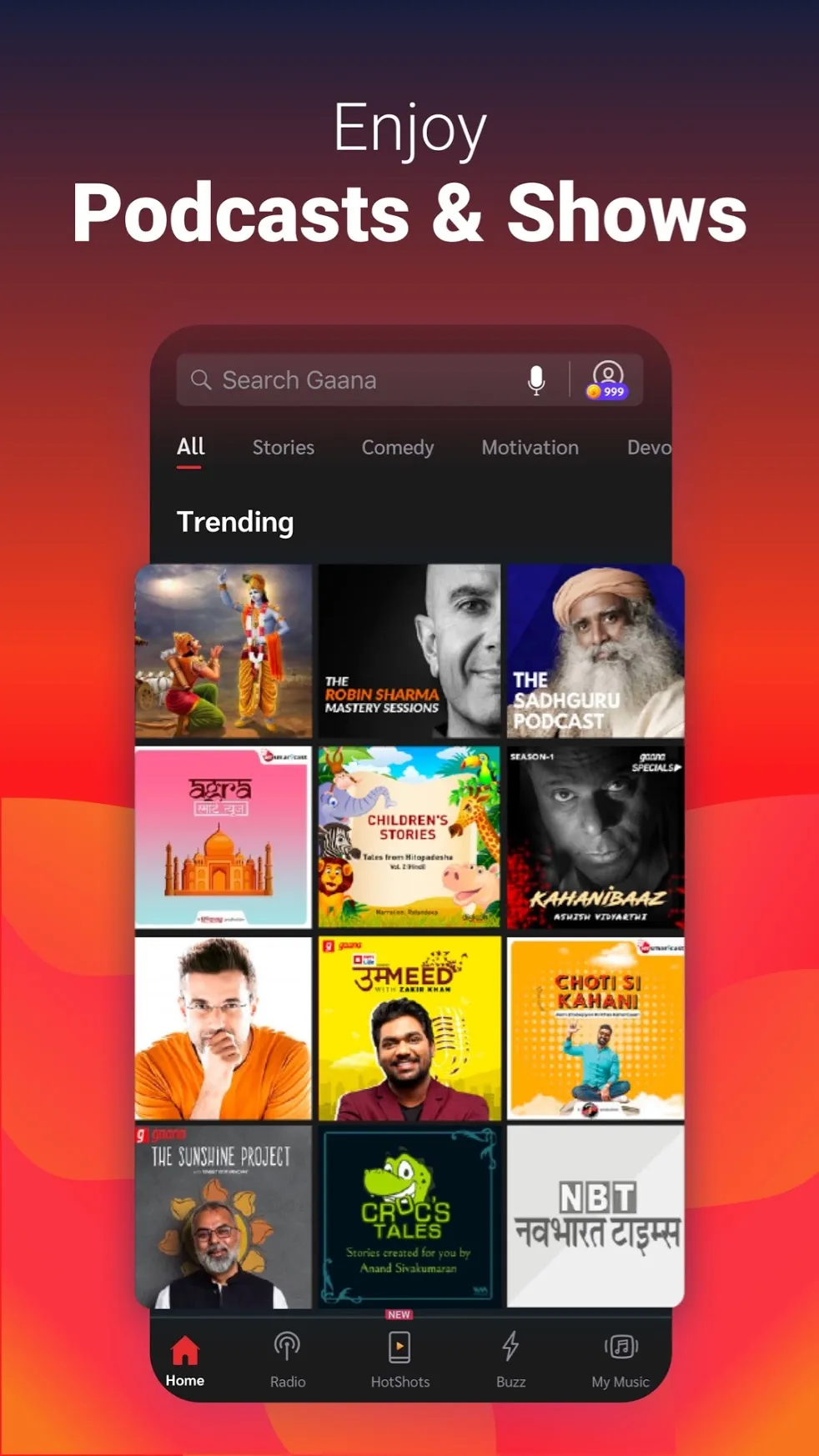 Gaana Music Premium [мод: всё открыто] Screenshot 4