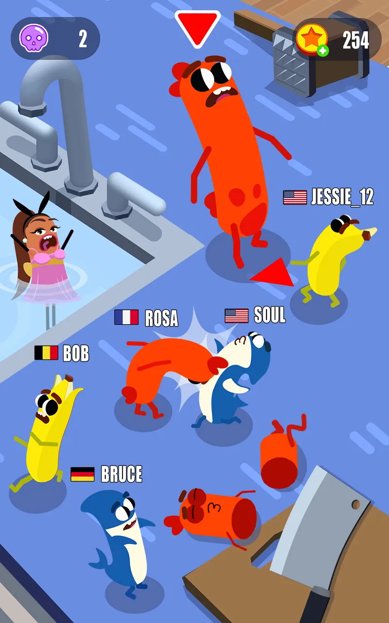 Sausage Wars.io [мод: всё открыто] Screenshot 2