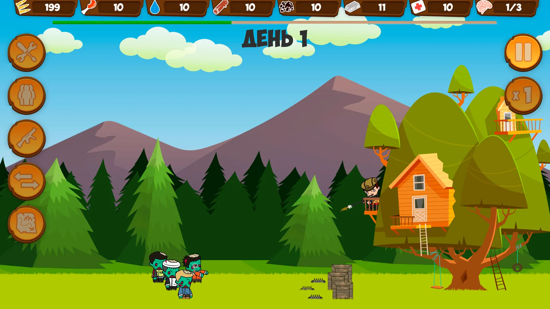 Zombie Forest HD: Survival [мод: высокий уровень + бесплатные покупки] Screenshot 2