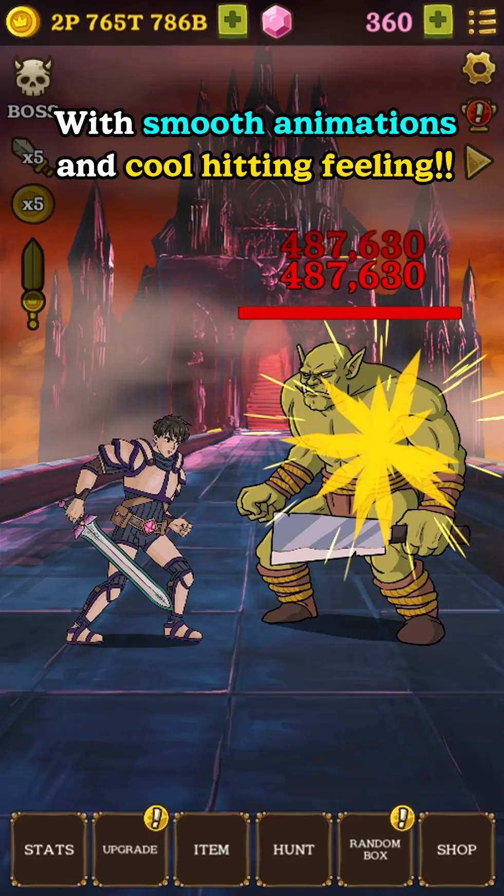 Monster Hunter Clicker : RPG Idle game [мод: много денег] Screenshot 4